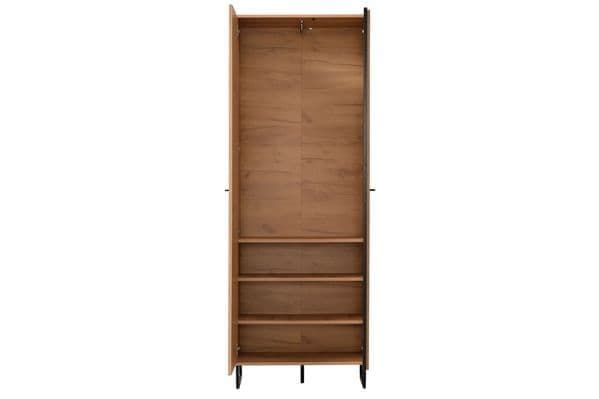 Sorrento Oak Effect Tall Slim 2 Door Wardrobe