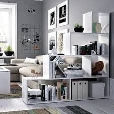 Step Bookcase White Gloss Lounge Furniture
