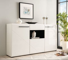 Terrento White Gloss Tall Sideboard