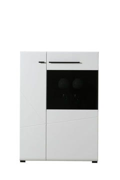 Terrento White Short Display Cabinet