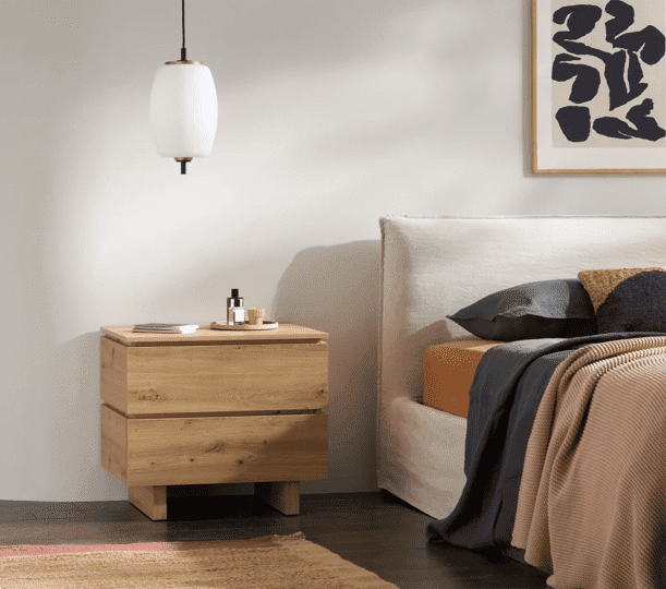 Texas Artisan Oak Effect 2 Drawer Bedside