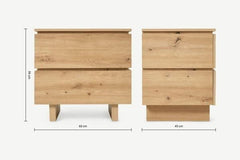 Texas Artisan Oak Effect 2 Drawer Bedside