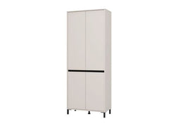 Toshiro Cashmere Taupe 40 Pair Tall Shoe Cabinet Cupboard