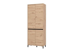 Toshiro Oak Effect 40 Pair Tall Shoe Cabinet Cupboard