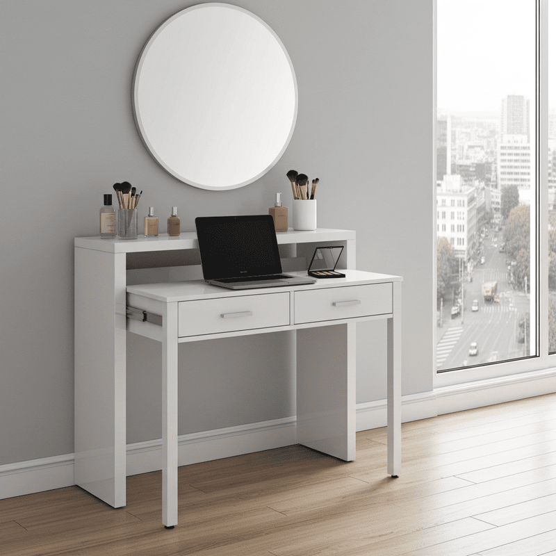 Turin Artic White Desk/Dressing Table or Console Table