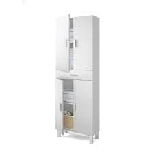 Valdo Tall Bathroom Cupboard White Gloss