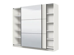 Valentina White 220cm Sliding Wardrobe with Mirror