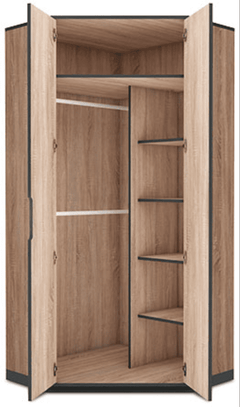 Vant Oak Effect 2 Door Corner Wardrobe