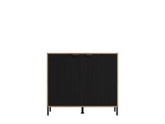 Vilamoura Artisan Oak Effect And Black Small Sideboard