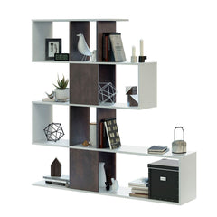 Zaga Oxide Dark Brown and Artic White Bookcase