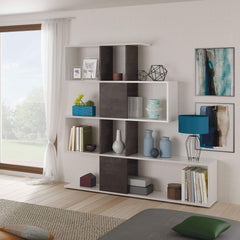 Zaga Oxide Dark Brown and Artic White Bookcase