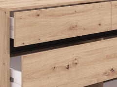 Zavaro Oak Effect Wide Chest Of Drawers