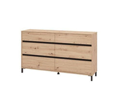 Zavaro Oak Effect Wide Chest Of Drawers