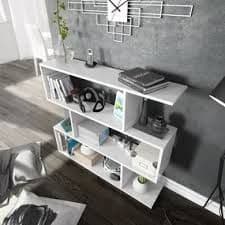 Zing Short White Gloss Bookcase