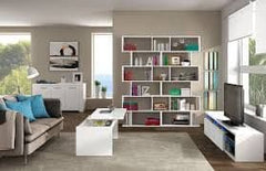 Zing White Gloss Bookcase