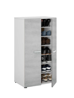 Zuldy Grey and White Shoe Cupboard