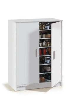 Zuldy Large 30 Pairs White Shoe Cupboard