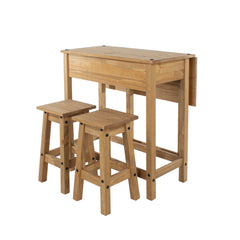 Breakfast Drop Leaf Table & 2 Stools Set