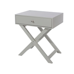 X Leg 1 Drawer Petite Bedside Cabinet