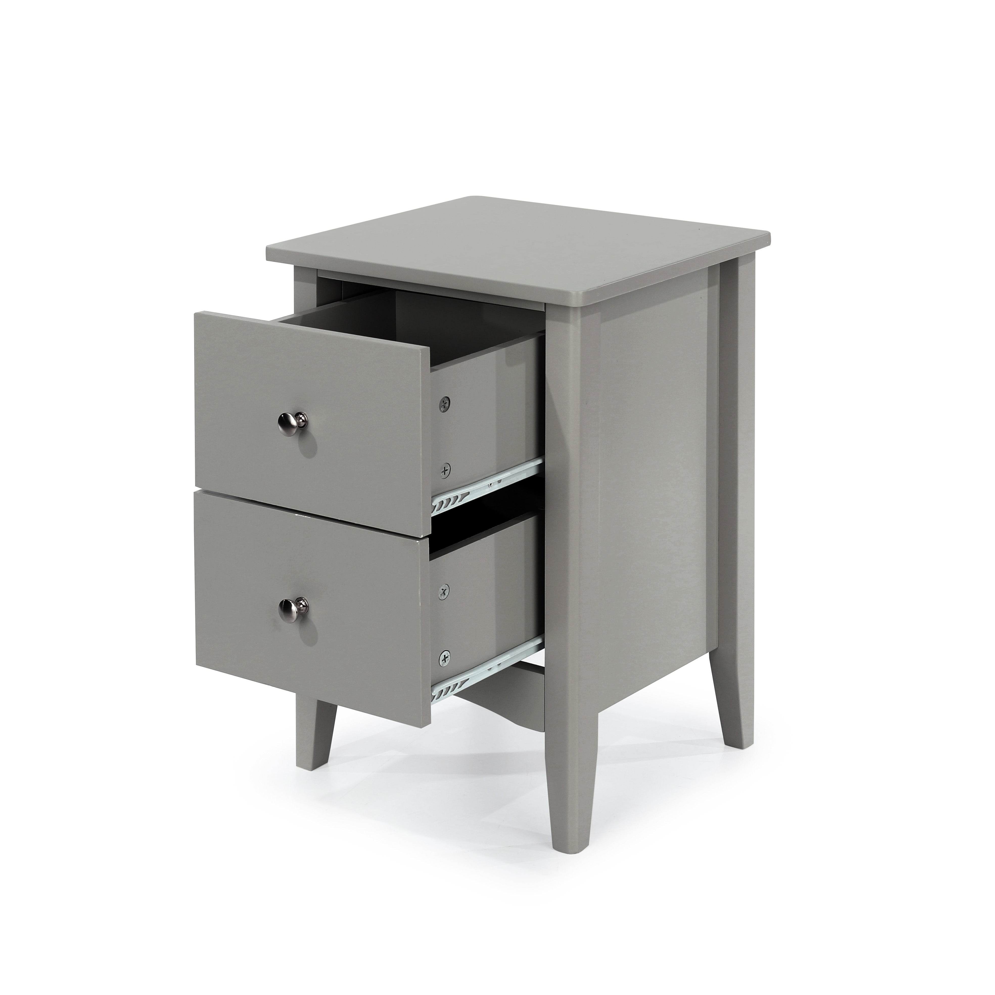 2 Drawer Soft Grey Cabinet