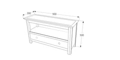 Wooden TV Stand with Drawers