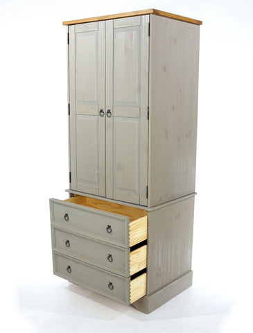 Image of 3 Wooden Drawer Wardrobe 