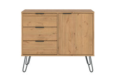 Small Sideboard With 1 Door, 3 Drawers