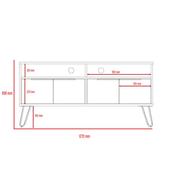 Wide Screen Tv Rack With 4 Doors