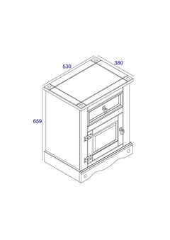 Wooden Bedside Cabinet 