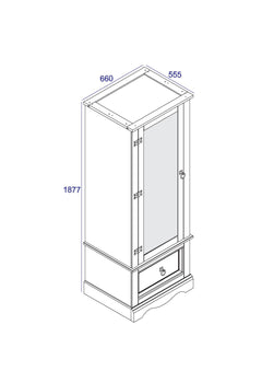 Armoire With Mirrored Door