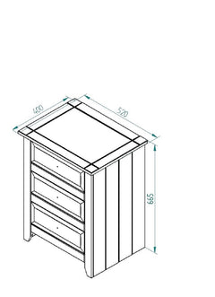 3 Drawer Home Cabinet 