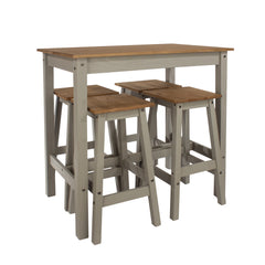 Linea Breakfast Table & 4 High Stool Set