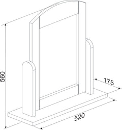 Single Mirror, White Finish