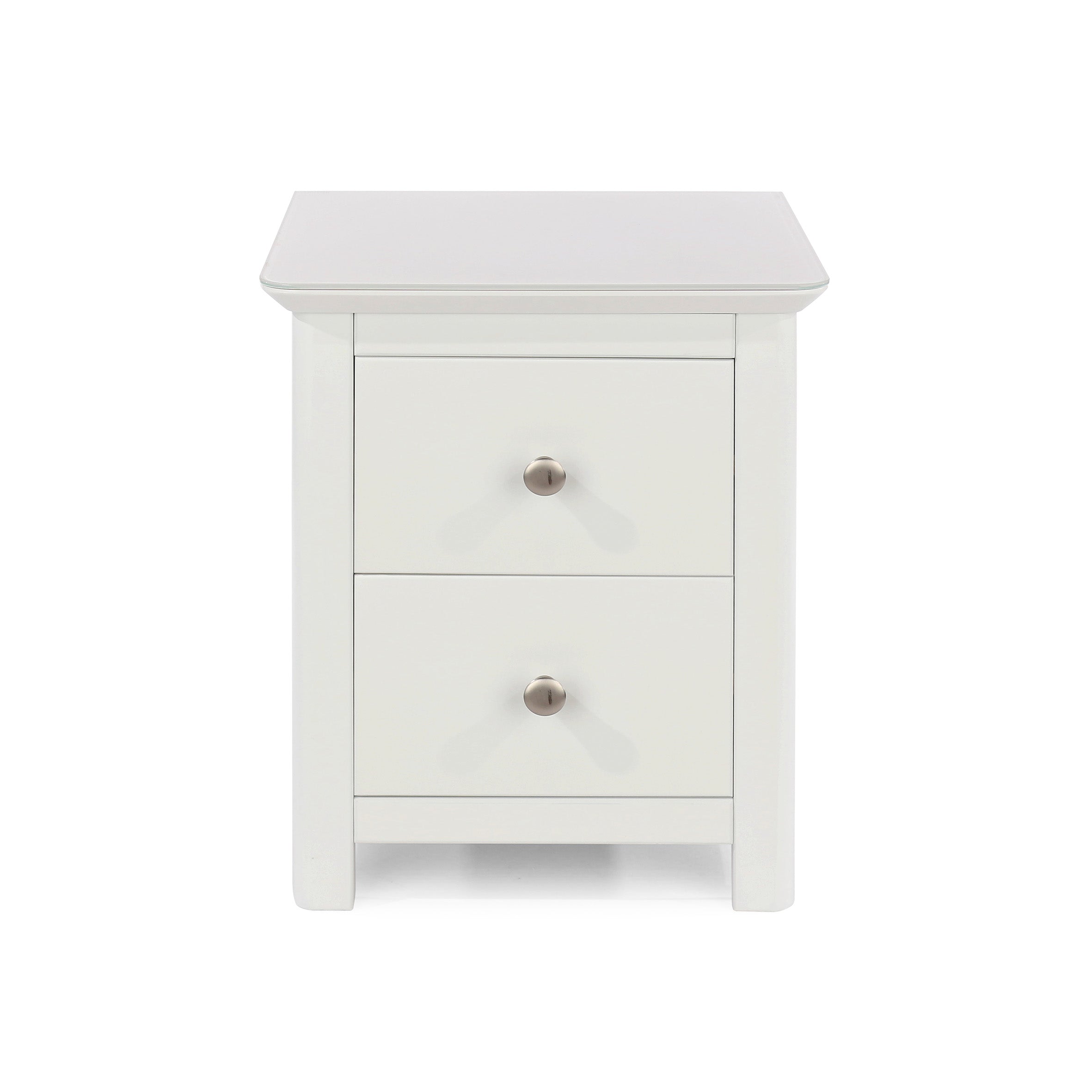 2 Drawer White Cabinet