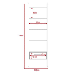 Ladder Shelf Unit With Black Metal Legs