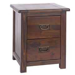 2 Drawer Dark Brown Cabinet