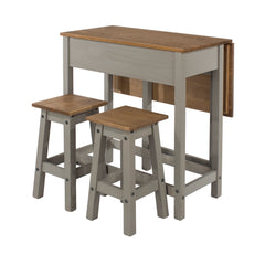 Breakfast Drop Leaf Table & 2 Stools Set