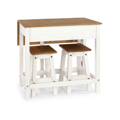 Breakfast Drop Leaf Table & 2 Stools Set