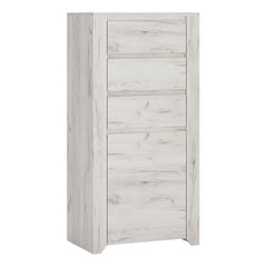 Angel 1 Door 3 Drawer Chest in White Craft Oak