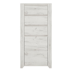 Angel 1 Door 3 Drawer Chest in White Craft Oak