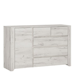 Angel 1 Door 2+3 drawer Chest in White Craft Oak