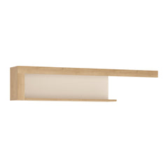 Lyon 130cm wall shelf in Riviera Oak/White