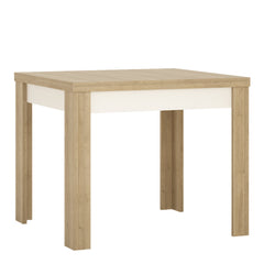 Lyon Small extending dining table 90/180cm in Riviera Oak/White High Gloss