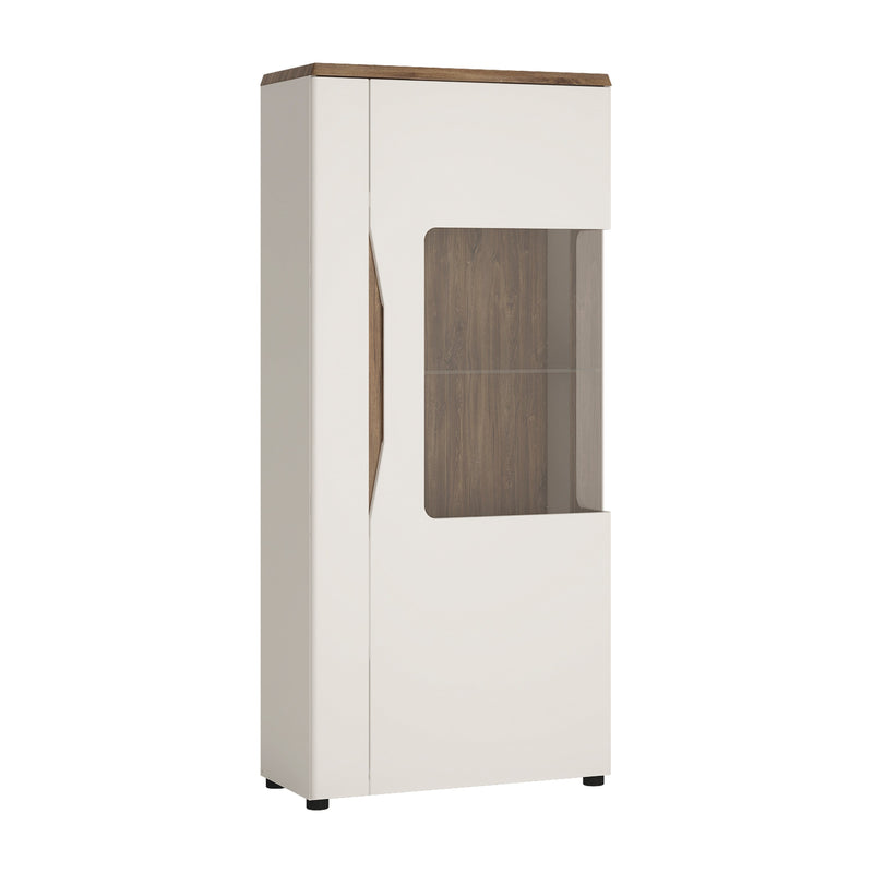 Toledo 1 door low display cabinet (RH) in White and Oak