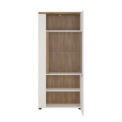 Toledo 1 door low display cabinet (RH) in White and Oak