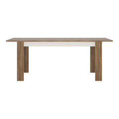 Toledo extending dining table in White and Oak