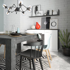 Zingaro Dining table in Grey and White