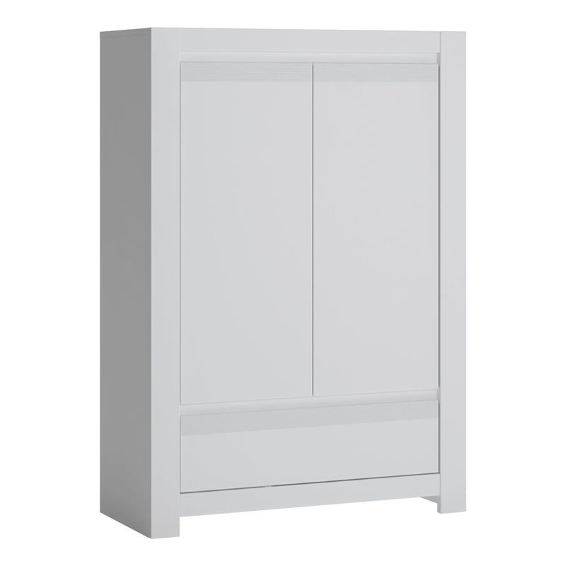 Novi 2 Door 1 Drawer Cabinet in Alpine White