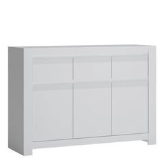 Novi 3 Door 3 Drawer Cabinet in Alpine White