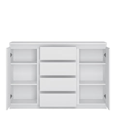 Fribo 2 door 4 drawer sideboard in White